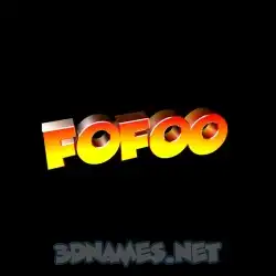 fofoo in Black Background style - 3D name wallpaper