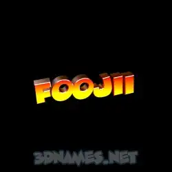 foojii in Black Background style - 3D name wallpaper