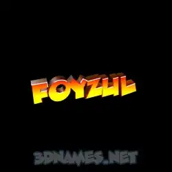 foyzul in Black Background style - 3D name wallpaper