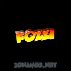 fozzi in Black Background style - 3D name wallpaper