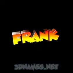 frank in Black Background style - 3D name wallpaper
