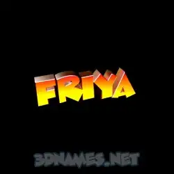 friya in Black Background style - 3D name wallpaper