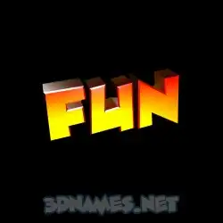 fun in Black Background style - 3D name wallpaper