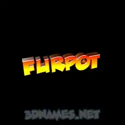 furpot in Black Background style - 3D name wallpaper