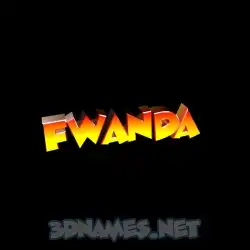 fwanda in Black Background style - 3D name wallpaper