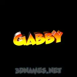 gabby in Black Background style - 3D name wallpaper