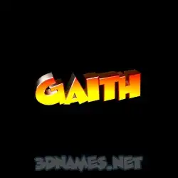 gaith in Black Background style - 3D name wallpaper