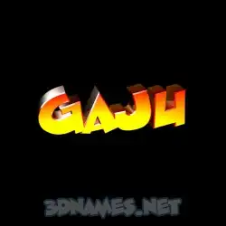 gaju in Black Background style - 3D name wallpaper