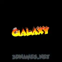 galaxy in Black Background style - 3D name wallpaper