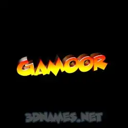 gamoor in Black Background style - 3D name wallpaper