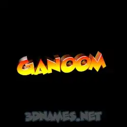 ganoom in Black Background style - 3D name wallpaper
