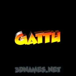 gattu in Black Background style - 3D name wallpaper