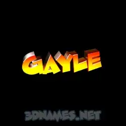 gayle in Black Background style - 3D name wallpaper