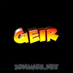 geir in Black Background style - 3D name wallpaper