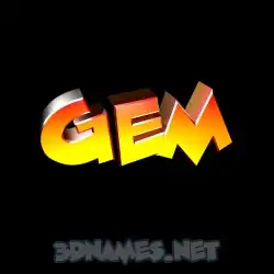 gem in Black Background style - 3D name wallpaper