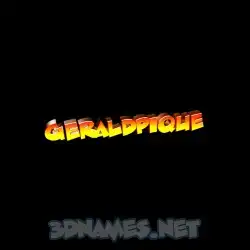 geraldpique in Black Background style - 3D name wallpaper