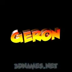 geron in Black Background style - 3D name wallpaper