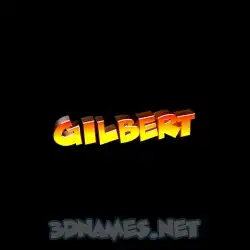 gilbert in Black Background style - 3D name wallpaper