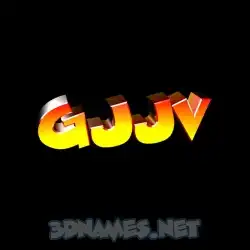 gjjv in Black Background style - 3D name wallpaper