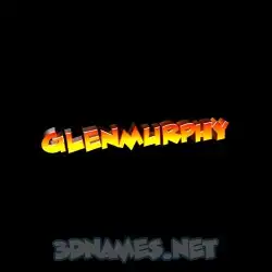 glenmurphy in Black Background style - 3D name wallpaper