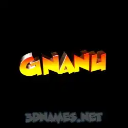 gnanu in Black Background style - 3D name wallpaper