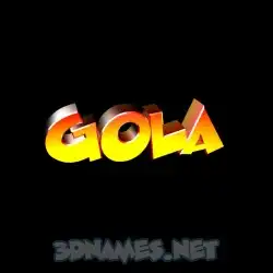 gola in Black Background style - 3D name wallpaper