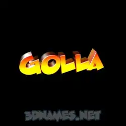 golla in Black Background style - 3D name wallpaper