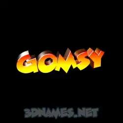 gomsy in Black Background style - 3D name wallpaper