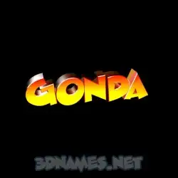 gonda in Black Background style - 3D name wallpaper