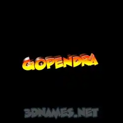 gopendra in Black Background style - 3D name wallpaper