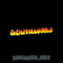gouthamraj in Black Background style - 3D name wallpaper
