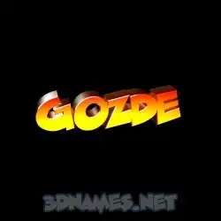 gozde in Black Background style - 3D name wallpaper