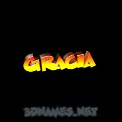 gracia in Black Background style - 3D name wallpaper