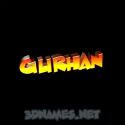 gurhan in Black Background style - 3D name wallpaper