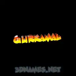 gurkamal in Black Background style - 3D name wallpaper