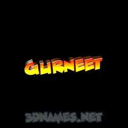 gurneet in Black Background style - 3D name wallpaper