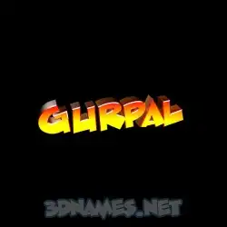 gurpal in Black Background style - 3D name wallpaper