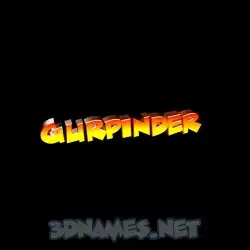 gurpinder in Black Background style - 3D name wallpaper