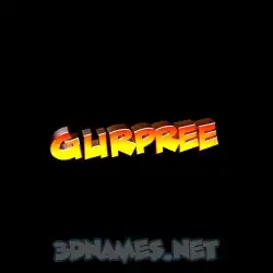 gurpree in Black Background style - 3D name wallpaper