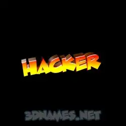 hacker in Black Background style - 3D name wallpaper