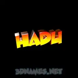 hadu in Black Background style - 3D name wallpaper