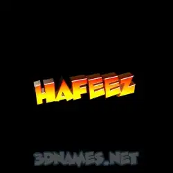 hafeez in Black Background style - 3D name wallpaper