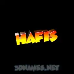 hafis in Black Background style - 3D name wallpaper