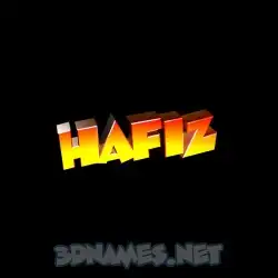 hafiz in Black Background style - 3D name wallpaper
