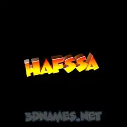 hafssa in Black Background style - 3D name wallpaper