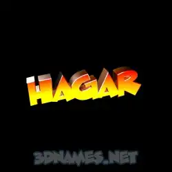 hagar in Black Background style - 3D name wallpaper