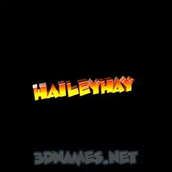 haileyhay in Black Background style - 3D name wallpaper