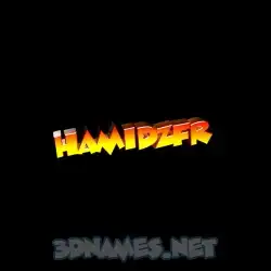 hamidzfr in Black Background style - 3D name wallpaper