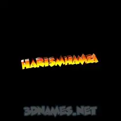 harismhamza in Black Background style - 3D name wallpaper