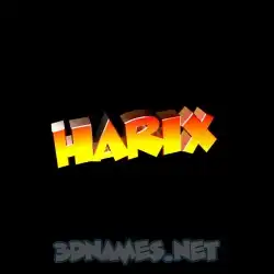 harix in Black Background style - 3D name wallpaper